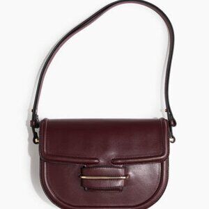 Modern Purple/Brown Leather Shoulder Bag